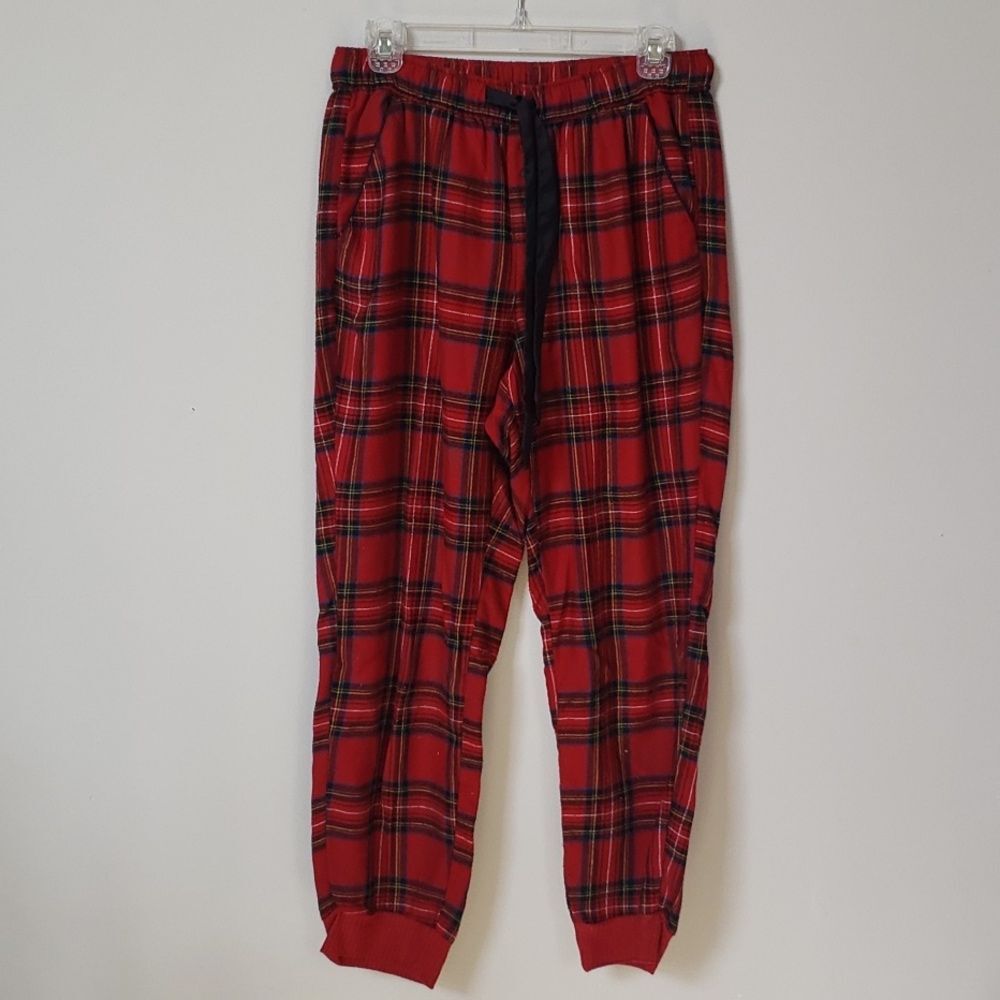 Abercrombie & Fitch Flannel Sleep Joggers Womens Med Tartan Plaid